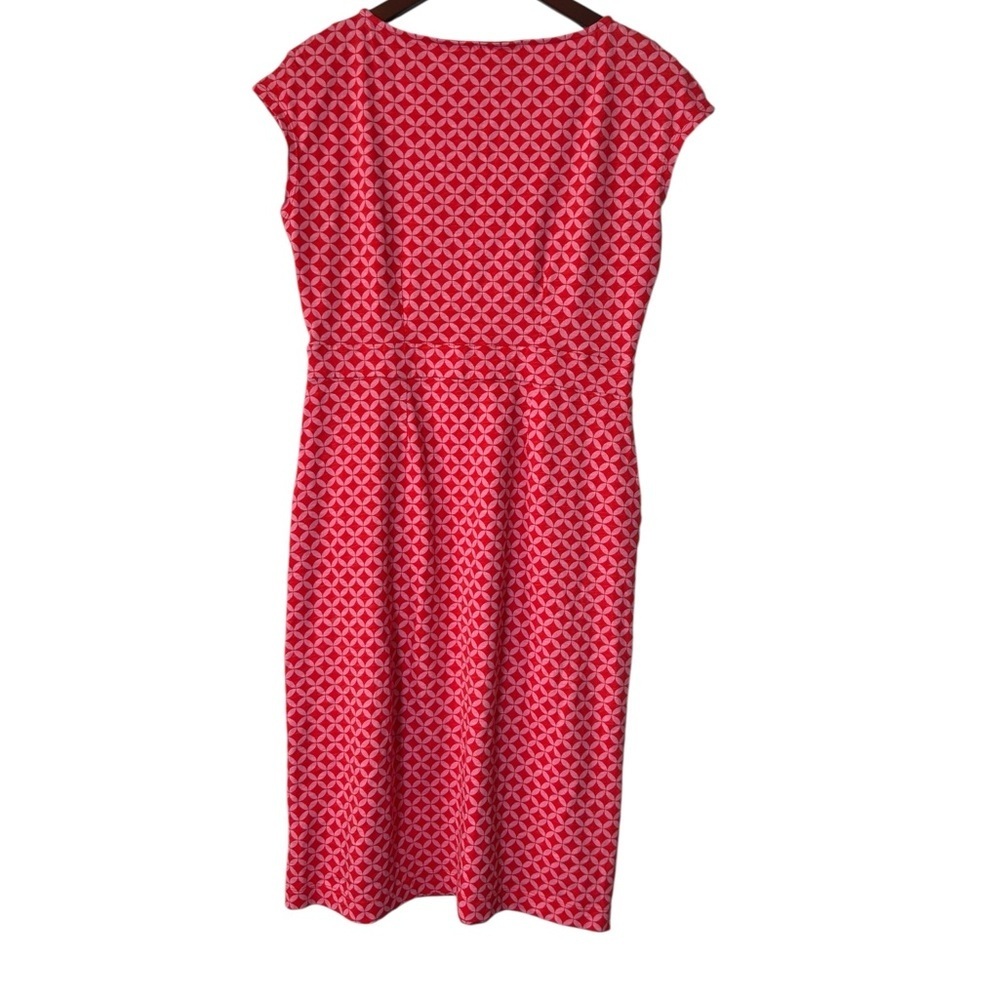 Boden Women’s Pink/ Red Geometric Midi Print Sleeveless Dress Size 8 - Picture 5 of 5